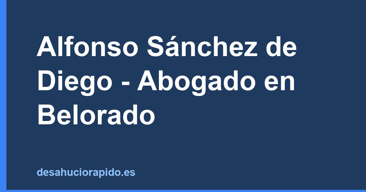 Alfonso Sánchez de Diego - Abogado en Belorado